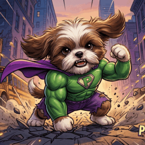 Movie Inspired Shih Tzu costumes -Hulk (1)
