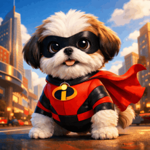 Movie Inspired Shih Tzu costumes - The Incredibles (1)
