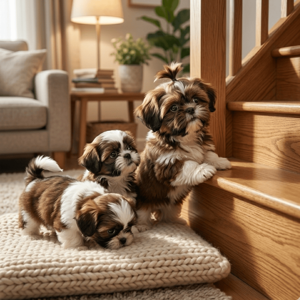 Shih Tzu Puppies’ Encounter the Stairs for the First Time! (2)
