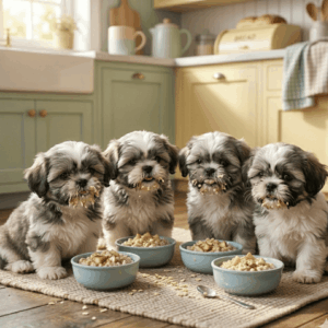 Shih tzu - Furry babies having Oatmeal (2)