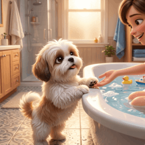 Tries to get into the bath with you (1)