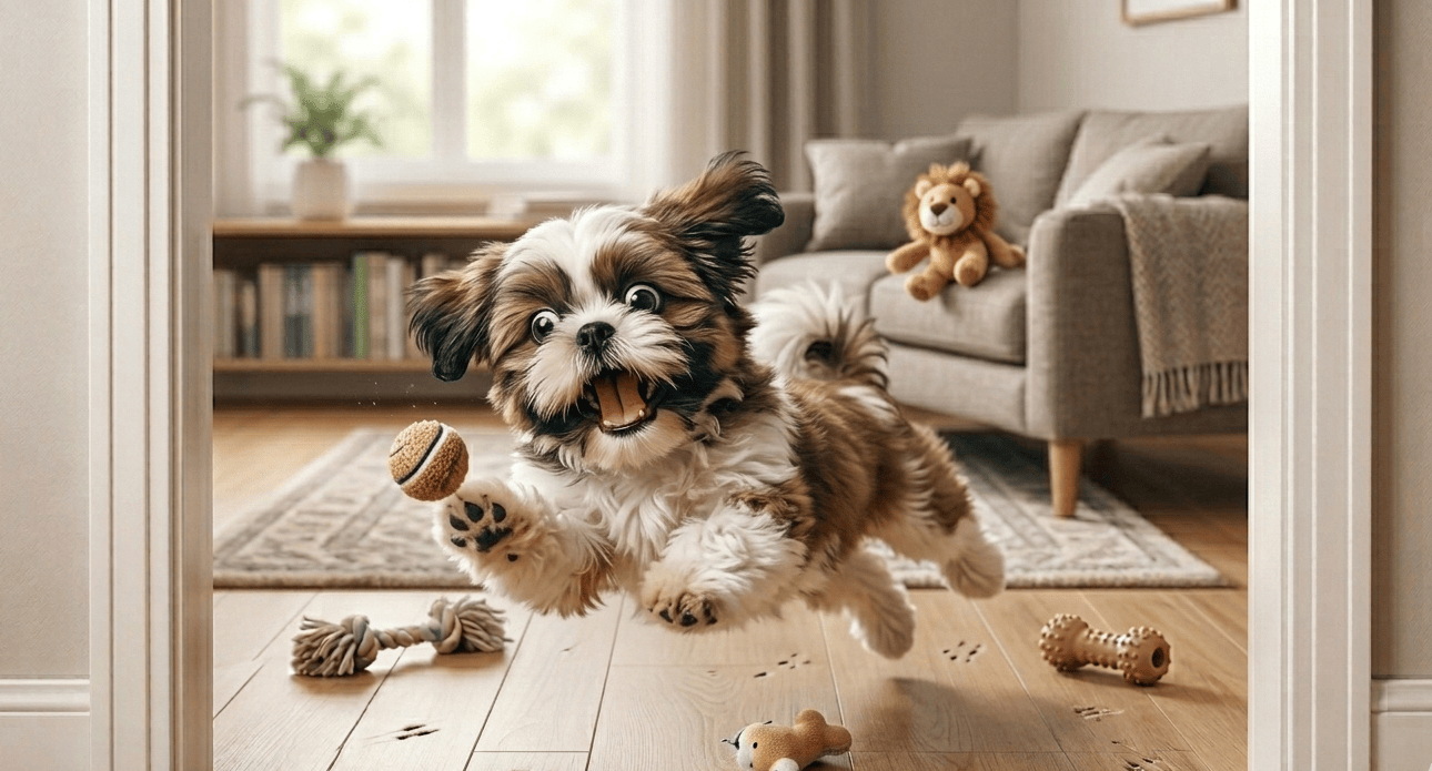 Crazy Shih Tzu Releasing Pent-up Energy Is A Must Watch! (1)