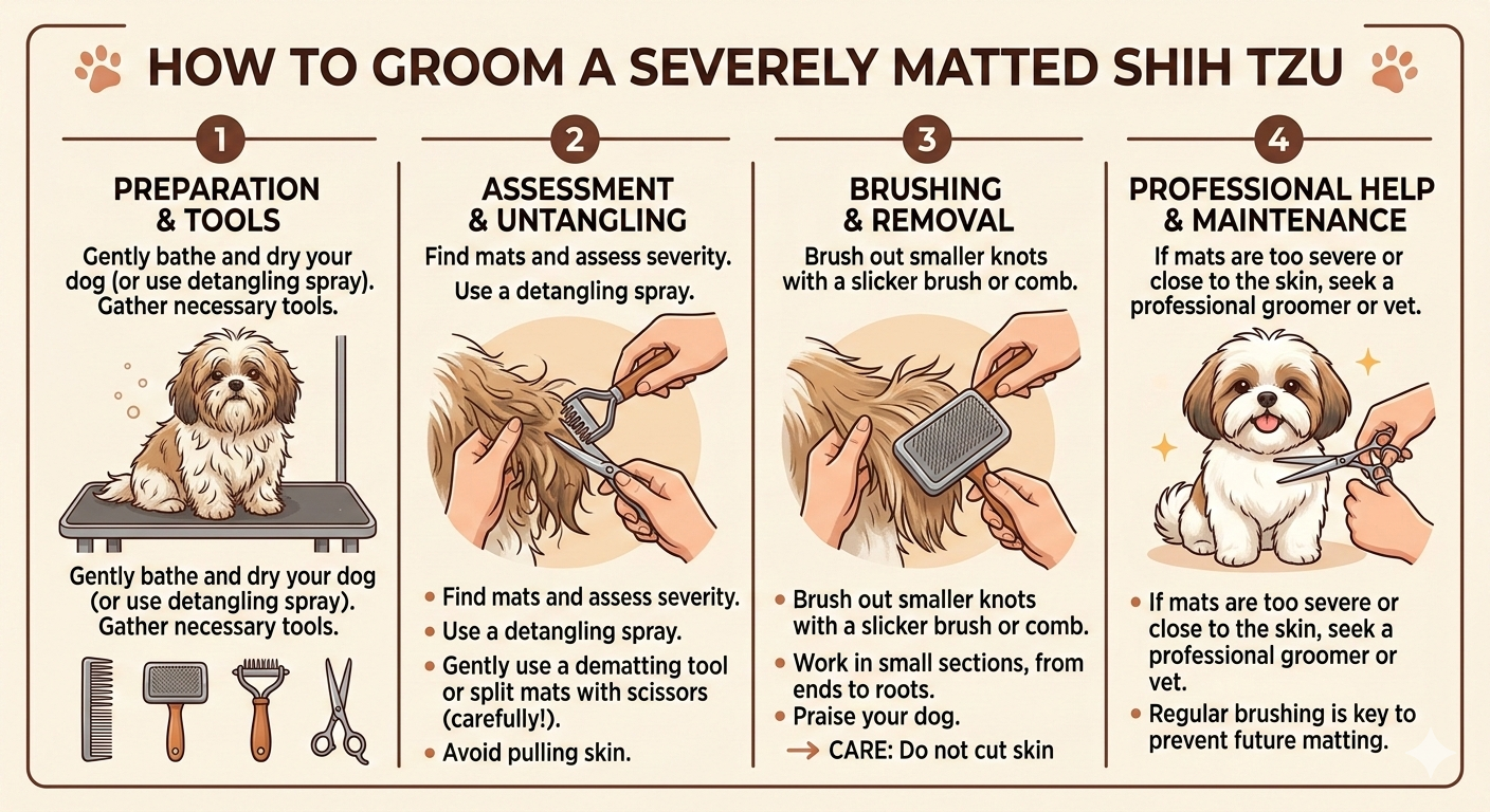 How to Groom a Shih Tzu Very Matted